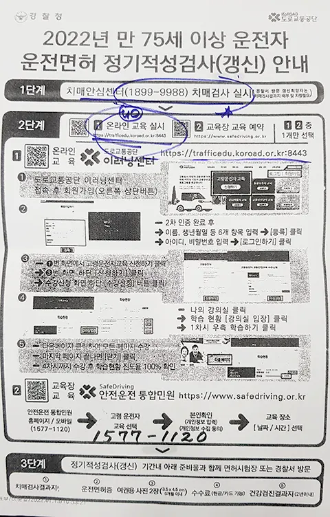 고령운전자 적성검사 75세 운전면허 발급/갱신 방법 2 고령운전자 적성검사_75세 운전면허_고령자 운전면허 갱신_설명